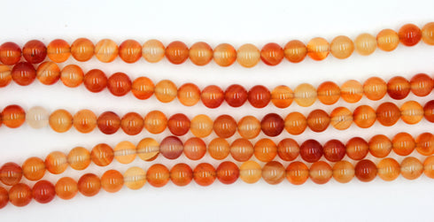 Red Agate Gemstone Beads, 8mm, Round
